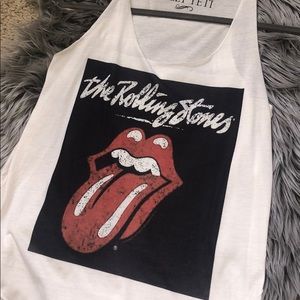 white graphic tank